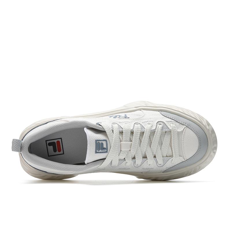 FILA Fosso 1+ Casual Shoes Fashion Simple Classic Personality Trend Retro Comfortable Thick Sole Men sneaker White Gray F12M622307FWD