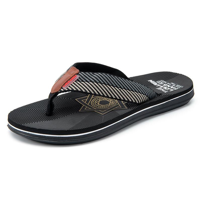 New Beach Flip-flops Men's Summer Non-slip Pinch Casual Sandals Wear Thick-soled Men's Slippers
