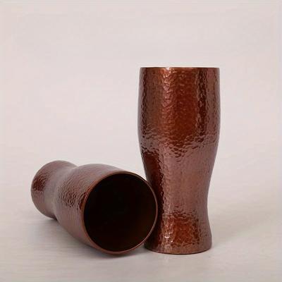 450ml Red Copper Cup for Coffee Powder Mugs Handcrafted Hammered Drinkware Cup and Beer Cup Mugs Cold Water Cup