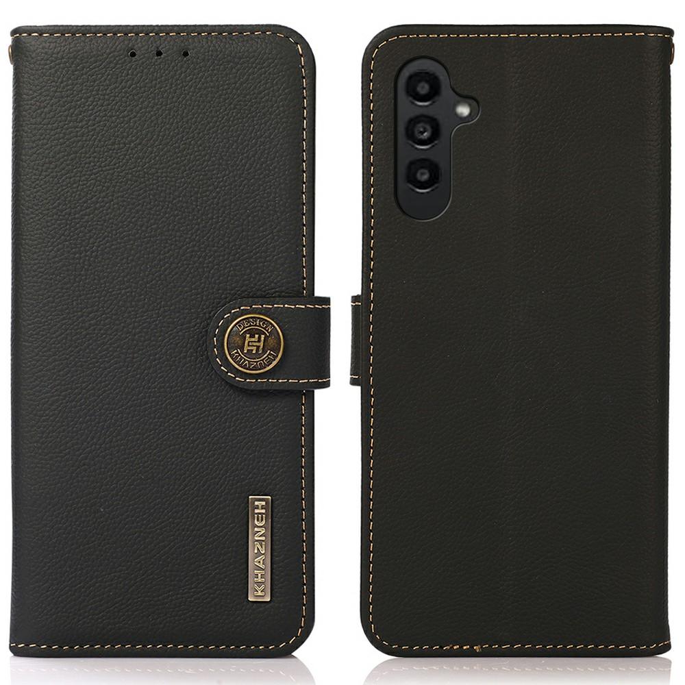 KHAZNEH For Samsung Galaxy A36 5G Case Genuine Cow Leather Wallet Phone Cover