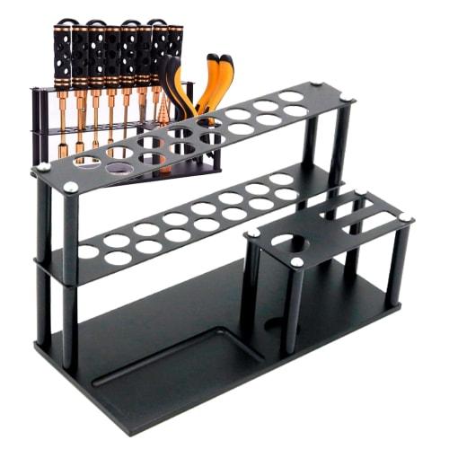 S.fields.inc Tool Stand, RC Radio-Controlled Car Maintenance Driver Stand (Black)