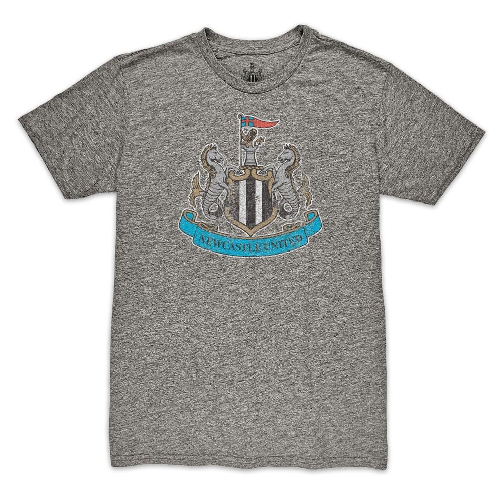Newcastle United Σήμα Χρώματος Vintage Premium Triblend T-Shirt Γκρι 1863FC