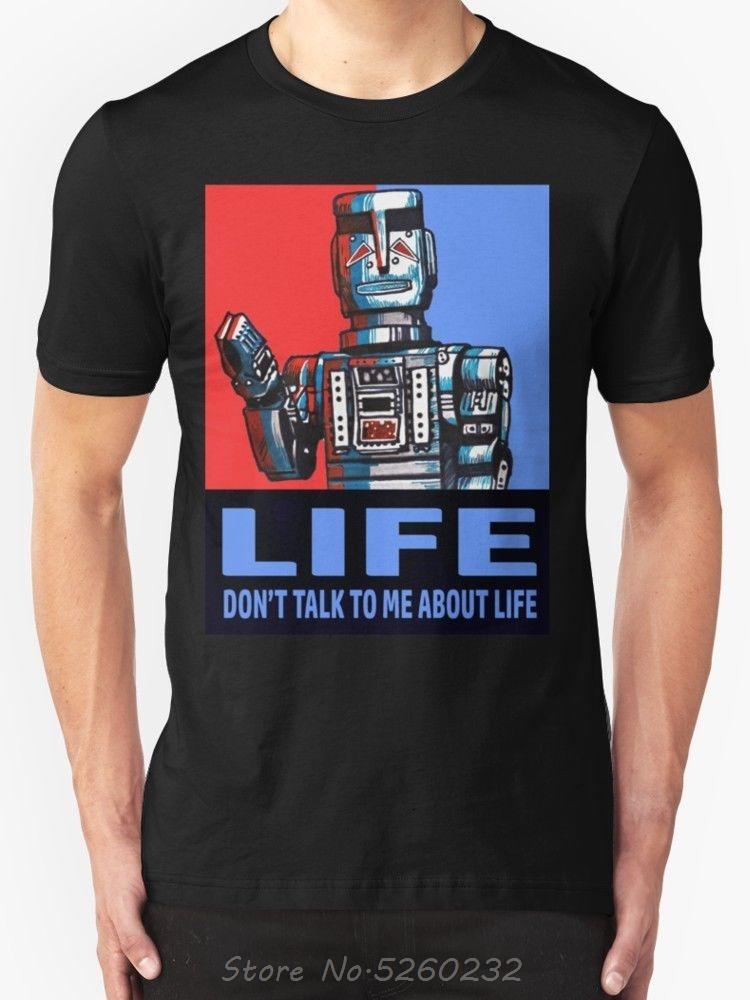 MARVIN THE PARANOID ANDROID HITCHHIKERS GUIDE TO THE GALAXY Men's T-Shirt S-3XL    Summer 2018 Short Sleeve Plus Size