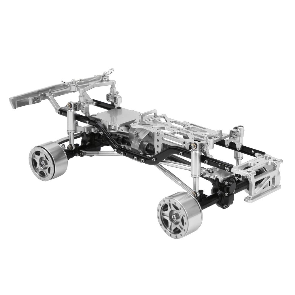 RC Car Chassis Frame Kit Aluminium Alloy Frame with Wheel Hubs for   SCX24 C10 1/24 RC Car