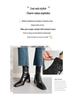 2025 Winter Women's French Retro Ankle Boots, Hand-Grained Soft Leather, Small Size, Chunky Heel, Slimming Style