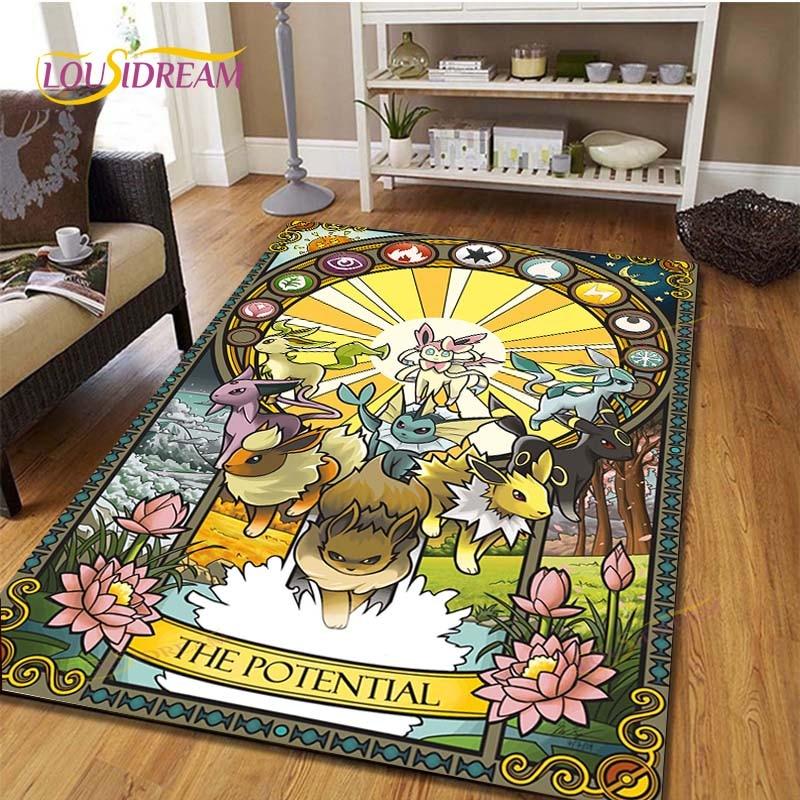 Pikachu Anime Pokemon Carpet Kids Carpets Living Room Tea Table Mats Bedroom Rug Washable Floor Mats Household Area Mat Dinosaur Rug