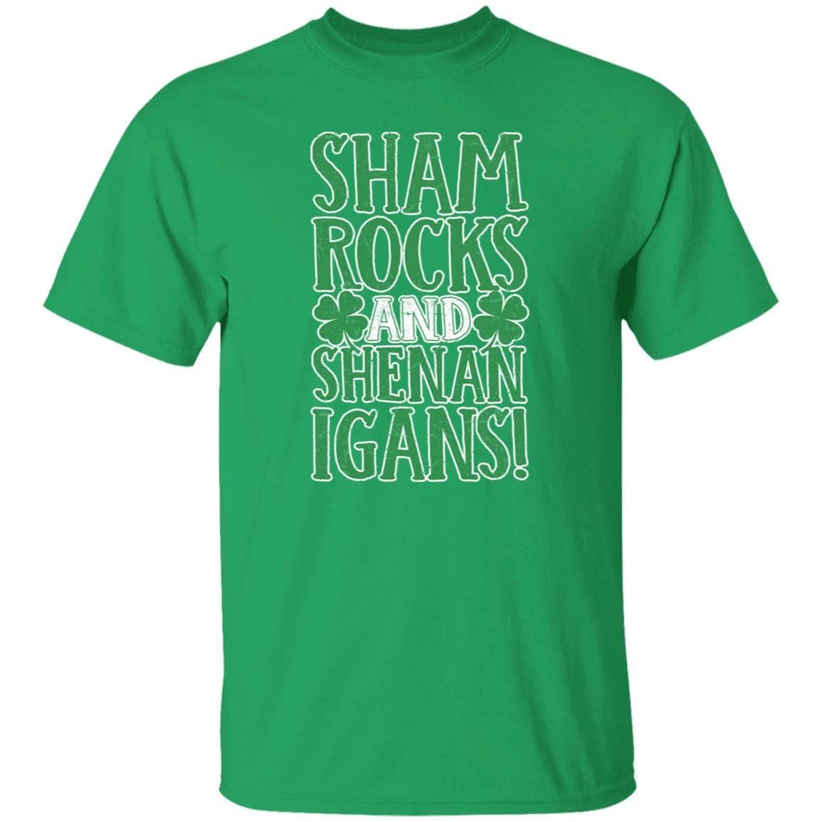 Shamrocks and Shenanigans St Patrick Day Unisex t-shirt 4XL 5XL 6XL Irish Green L