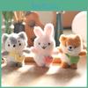 Cute Mini Plush Dog And Rabbit Keychain Fluffy Accessory With Soft Pp Filling Cotton