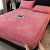 1PC Elastic Mattress Cover Warm Plush Fitted Sheet Velvet Bed Cover Winter Soft Family Double Bed Bedding 90/120/150/180/200cm