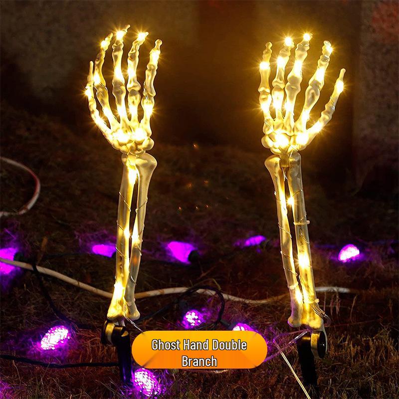 Halloween LED Fairy Lights: Pumpkin, Skeleton, Ghost & Hand Decorations for Indoor Ghost Festival Ambiance