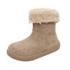 Women's Thick-soled Hairy Mouth Winter Lightweight Warm Anti-cold Padded Snow Boots Non-slip Wear Casual Sneakers Mid-calf Cotton Boots