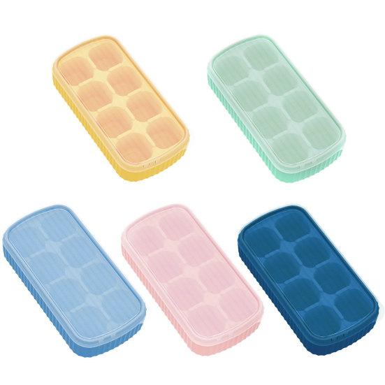 Mini silikonový tác na kostky ledu s víkem Ideální pro koktejly a whisky Bez BPA a snadné uvolnění Prostorově úsporný design