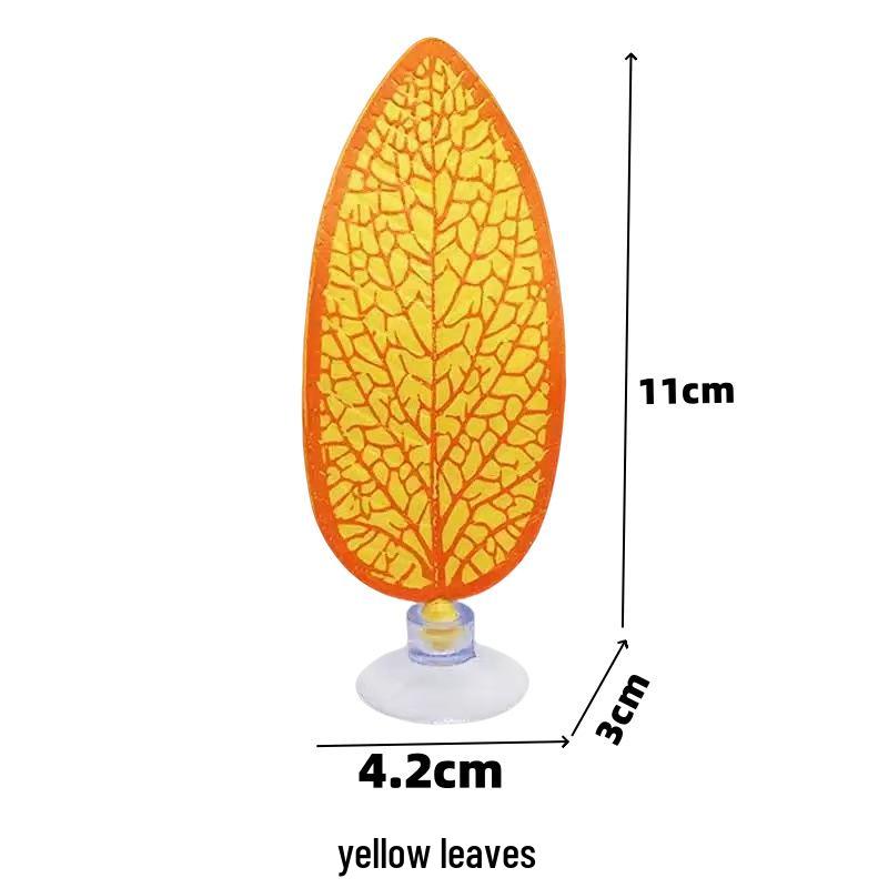 Douyu Fish Tank Leaf Ornament with Suction Cup - Aquarium Decoration for Resting, Sleeping, and Spawning Fish
