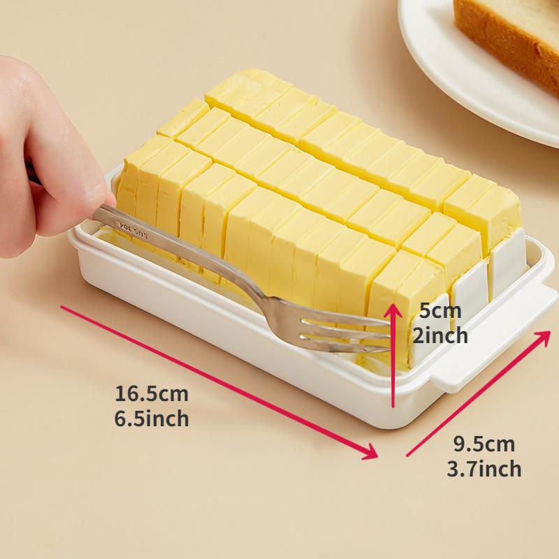 Protable Solid Butter Cutting Storage Box Kitchen Accessories Refrigerator Fresh Keeping Box Breakfast Cheese Fresh-keeping Box