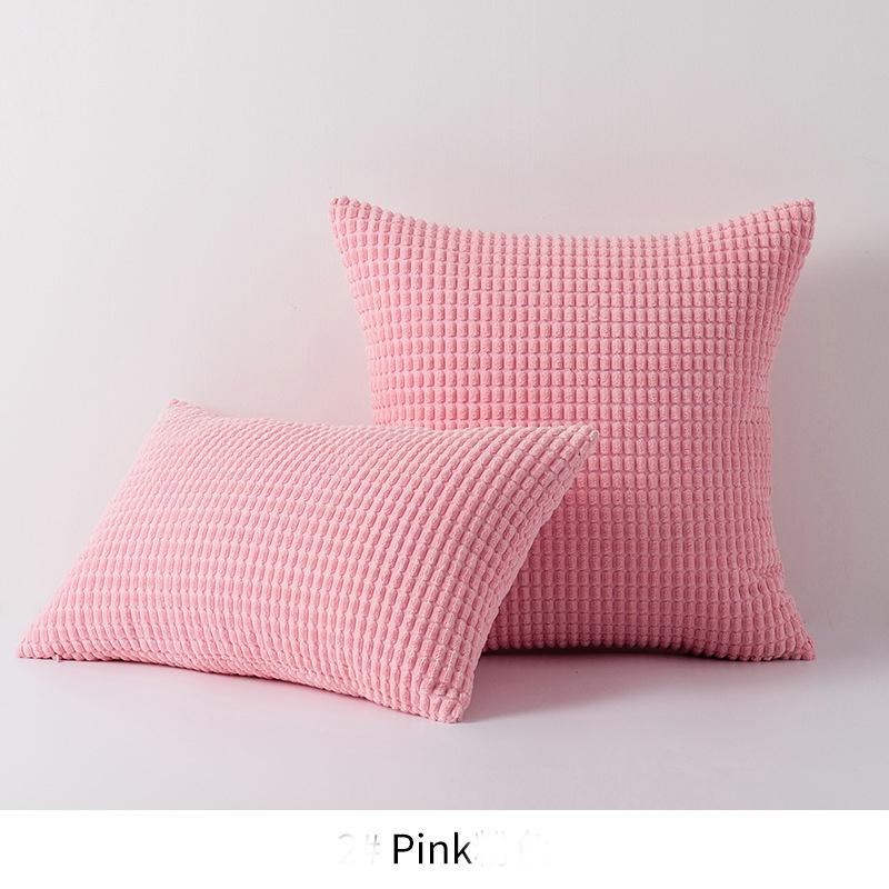 10 Colors Cushion Stripe Large Grain Sofa Pillow Cover Modern Simple Square Corn Corduroy Pillow Cover
