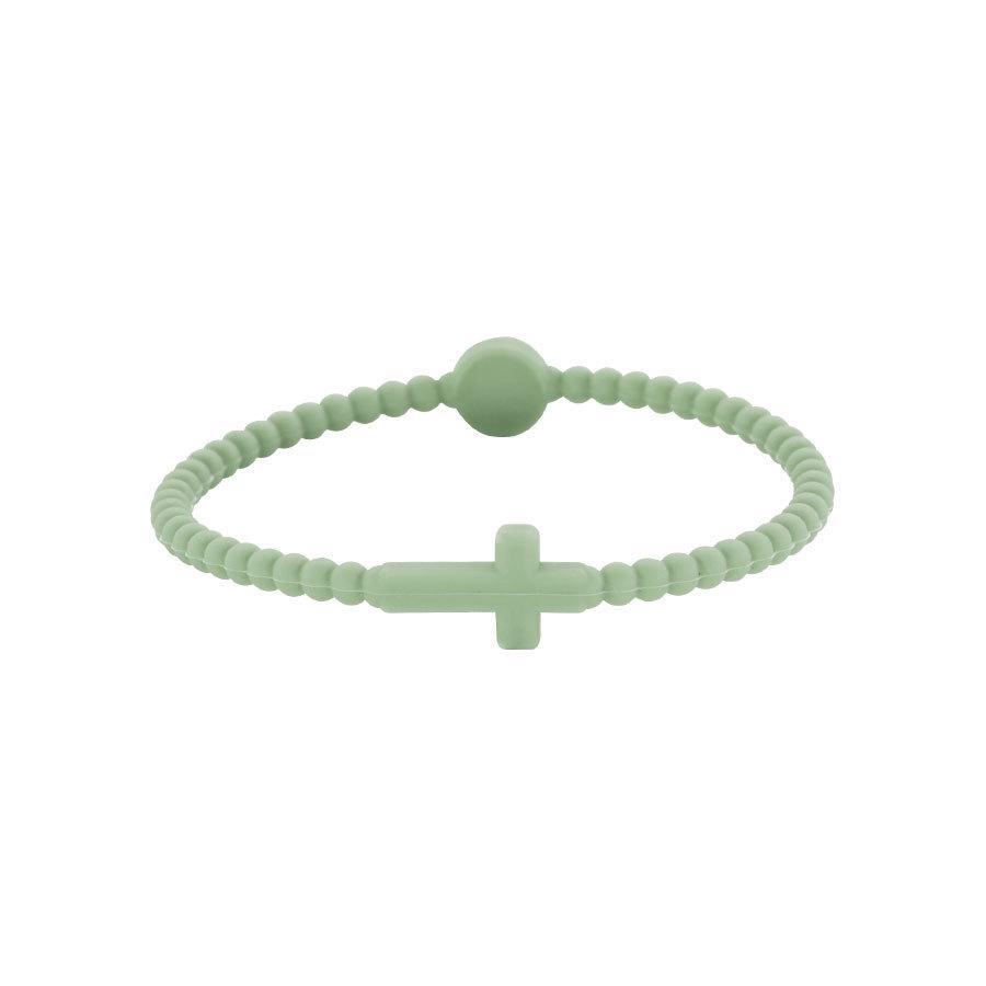 Children's Silicone Cross Thin Macaron Color Wristband Bracelet