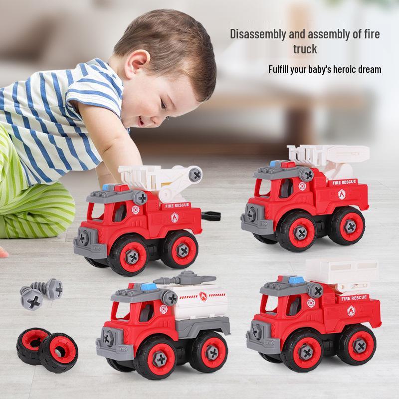 Children's Inertial Toy Car Set with Airplane and Music
