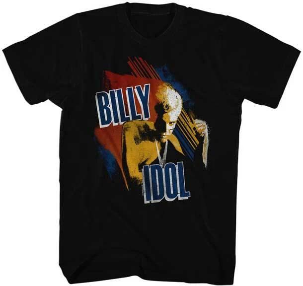 Billy Idol Painted Art Portrait Men s T Shirt Punk Rock Music Merch S