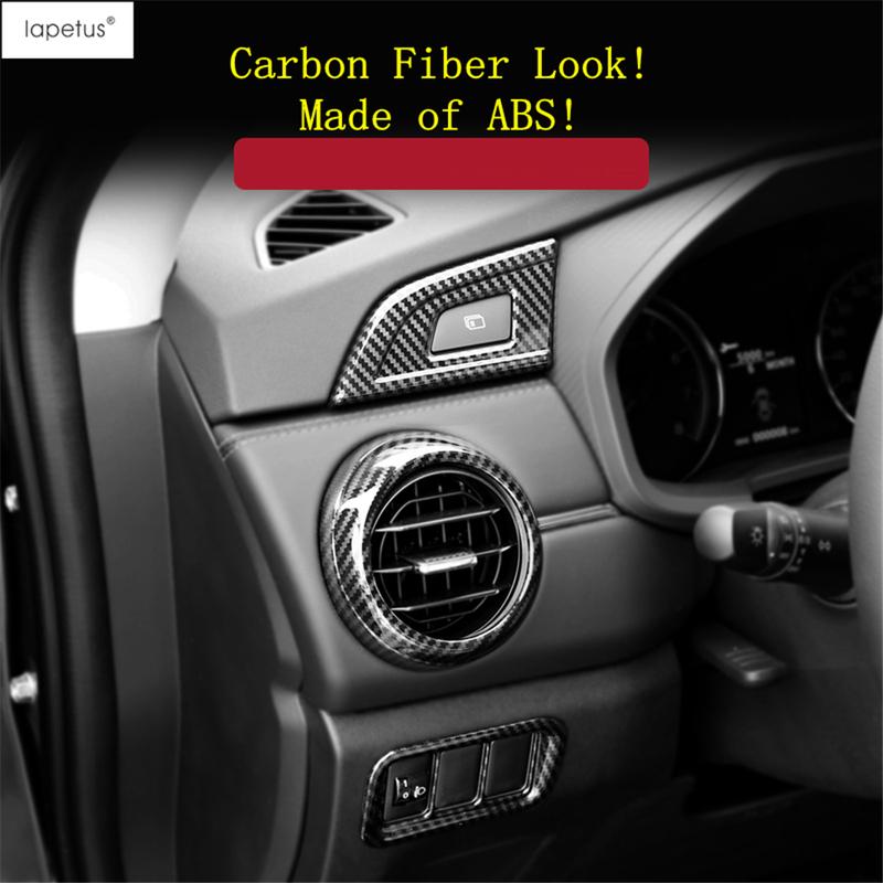 Head Lamp / Water Cup Panel / Dashboard Side Middle Air AC Vent Cover Trim For Mitsubishi ASX   Carbon Fiber Accessories