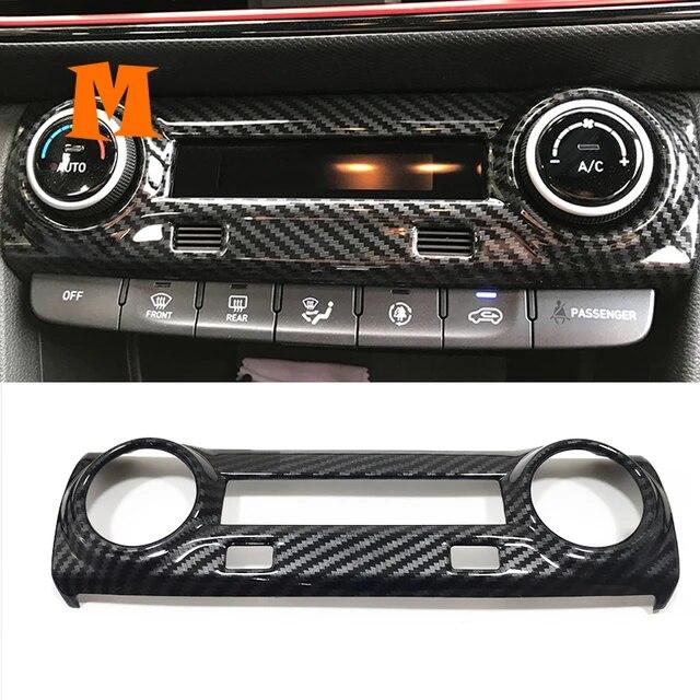 ABS Carbon Fiber for Hyundai Kona Kauai Encino 2017 2018   Car Window Lift Door Armrest Glass Button Switch Accessories