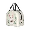 Bull Terrier Dog In Floral Lunch Box Women Multifunction Thermal Cooler Warm Food Insulated Lunch Bag For Kids School Children