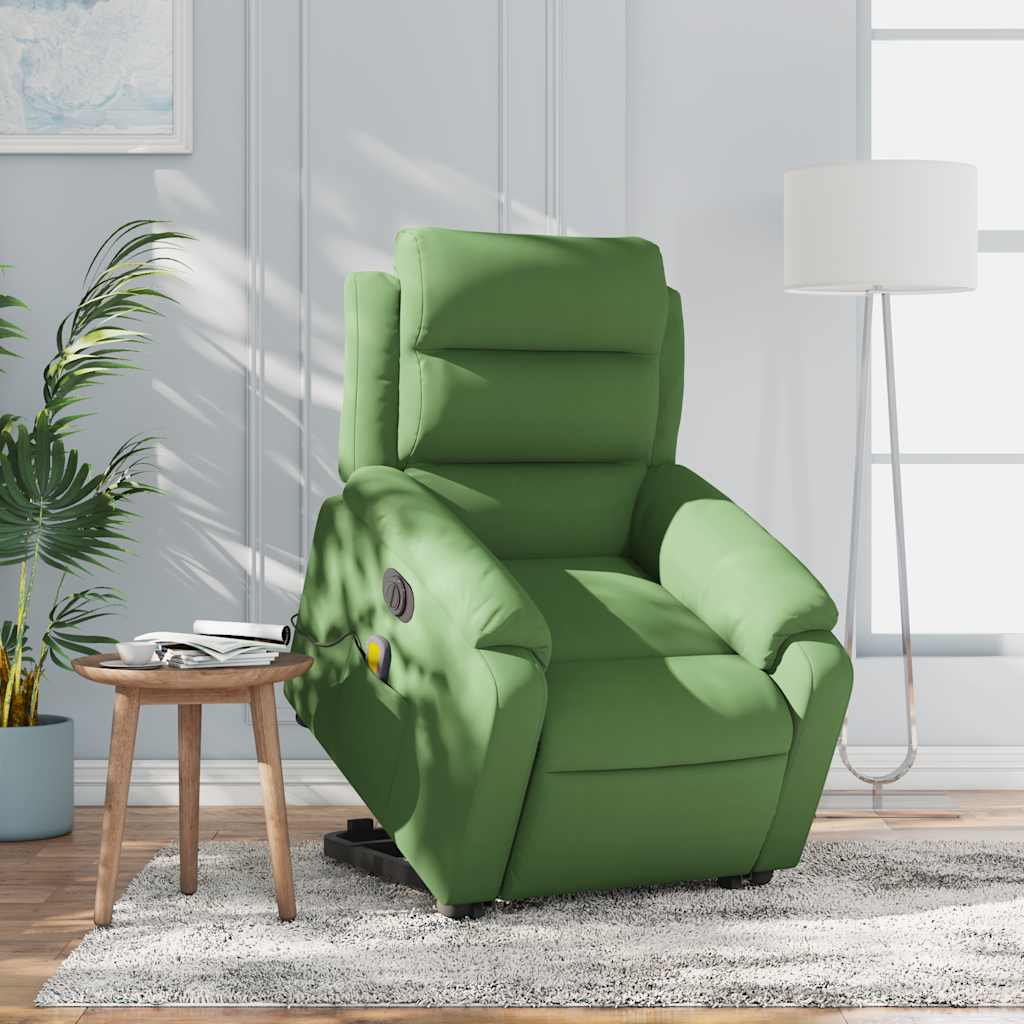 Recliner Chair with Lift Function Electric Light Green Velvet