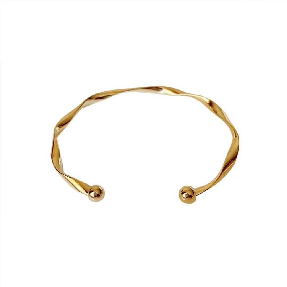 Retro Offener Armreif Kreativer Wellenarmreif Möbius Geometrische Accessoires Verstellbares Armband für Frauen Geschenk