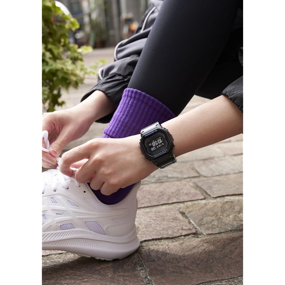 Casio G-Squad DW-H5600-1A2JR Men's Bluetooth Heart Rate Monitor Watch Black Blue