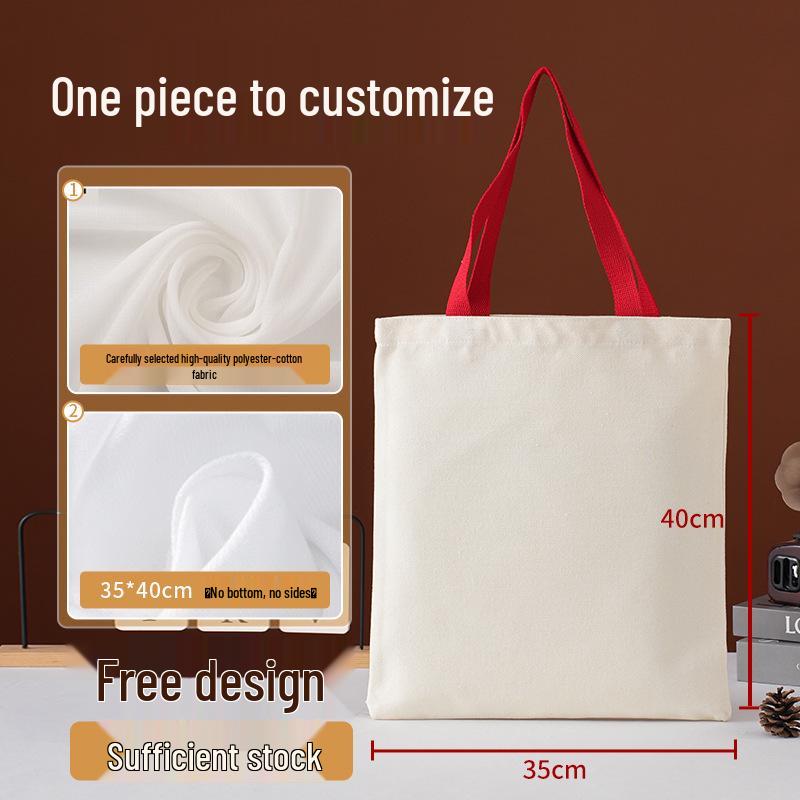 Custom Logo Eco-friendly Canvas Shoulder Bag for Students