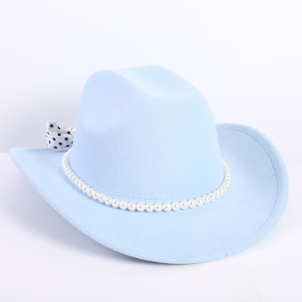 Beliebte europäische und amerikanische Mode OL-Stil einfarbiger Cowboyhut Herren und Damen High-End Zylinder Jazzhut Filzhut