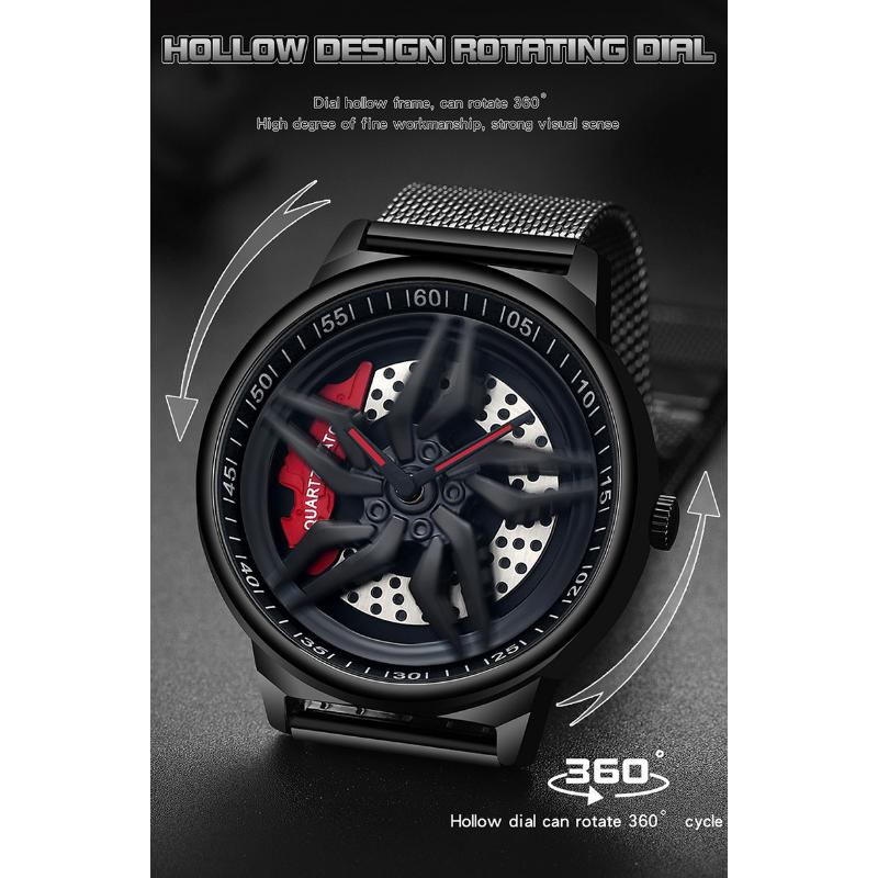 Personalitate Cool Barbat Menyuri Ceas Stereo Rotire Cadran Casual Reteaua Impermeabil Cu