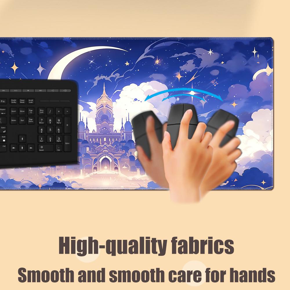 XXL 90x40cm Large Moon Art Anime Mouse Pad Computer Laptop Rubber Non-Slip Table Pads Long Desk Mat Gaming Keyboard Mats