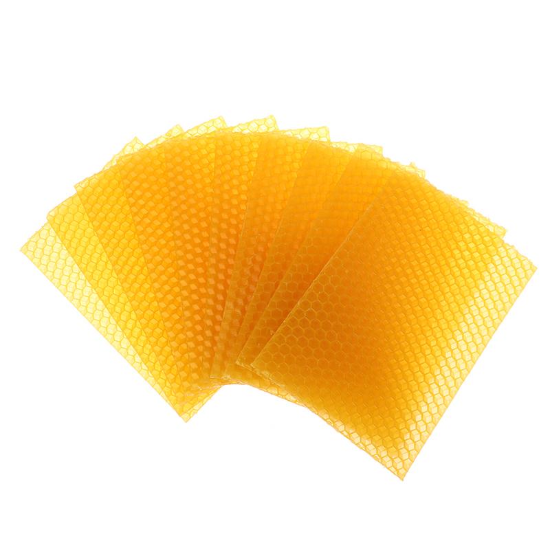 10 Stück Bienenwachsblätter Kerzenherstellung Bastelsets Honigkerzen Bienenwachs Waben Bienenzucht Foundation Sheets