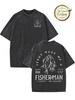 Men's Vintage Streetwear T-Shirt - SM Heavyweight CottonDouble-S<wbr/>ided Washed Jes Unisex T-Shirt