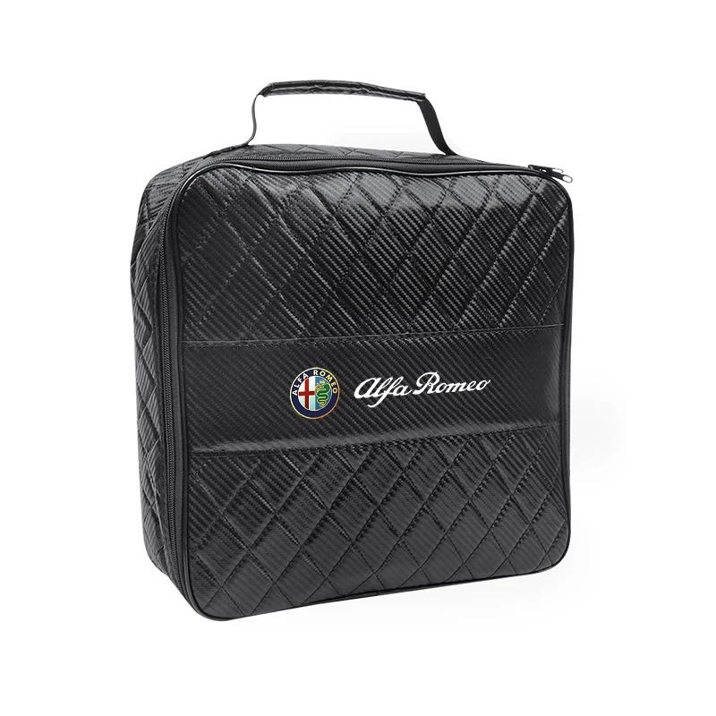 

Car Stickers For Alfa Romeo Leather Car Charging Cable Storage Box New Energy Charger Portable Bag For Alfa Romeo 4C 159 166 Spi