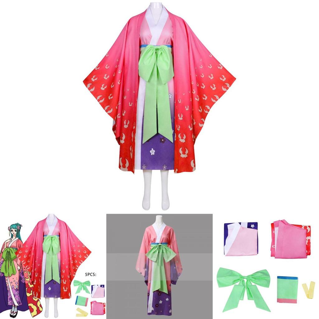 Stunning One Piece Wano Country Kozuki Hiyori Kimono For Women Cosplay