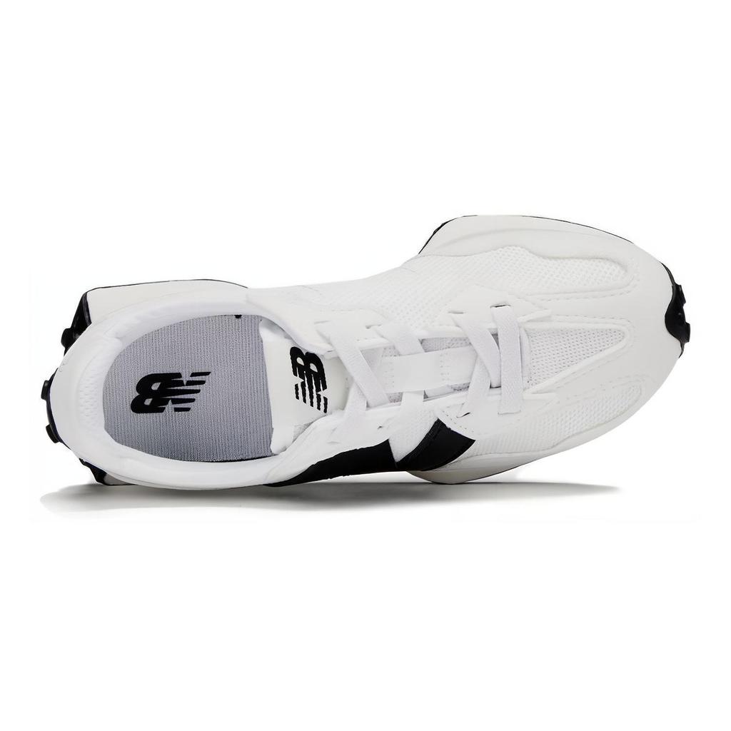 New Balance 327 Bungee Lace Little Kid White Black Kids Sneakers PH327CWB