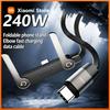 Xiaomi 240W 2 In 1 Type C To Type C Fast Charging Foldable Bracket Data Cable Holder Charging Wire For Iphone 17 16 for Samsung S26