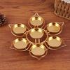 Jiuxing Plum Blossom Tea Candle Holder - Metal Tabletop Candle Stand, For Lotus Design, 9 Heads, Suitable For All Occasions