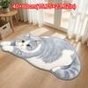 Decorative Rug Cat Shaped Rug Cat Pattern Cat Floor Mat Cute Animal Door Mat  Living Room Decor