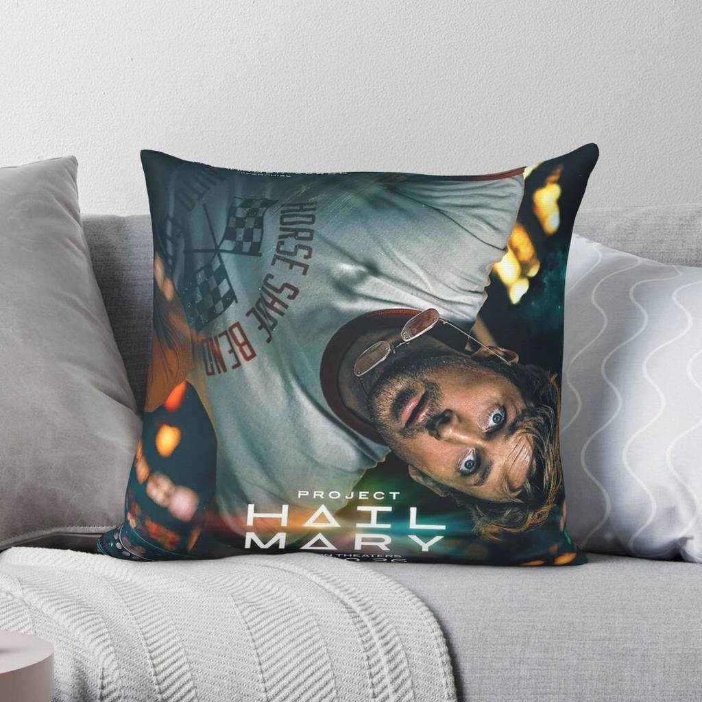 Project Hail Mary Poster Square Pillowcase Polyester Linen Velvet Pattern Zip Decor Pillow Case Room Cushion Cover 18"