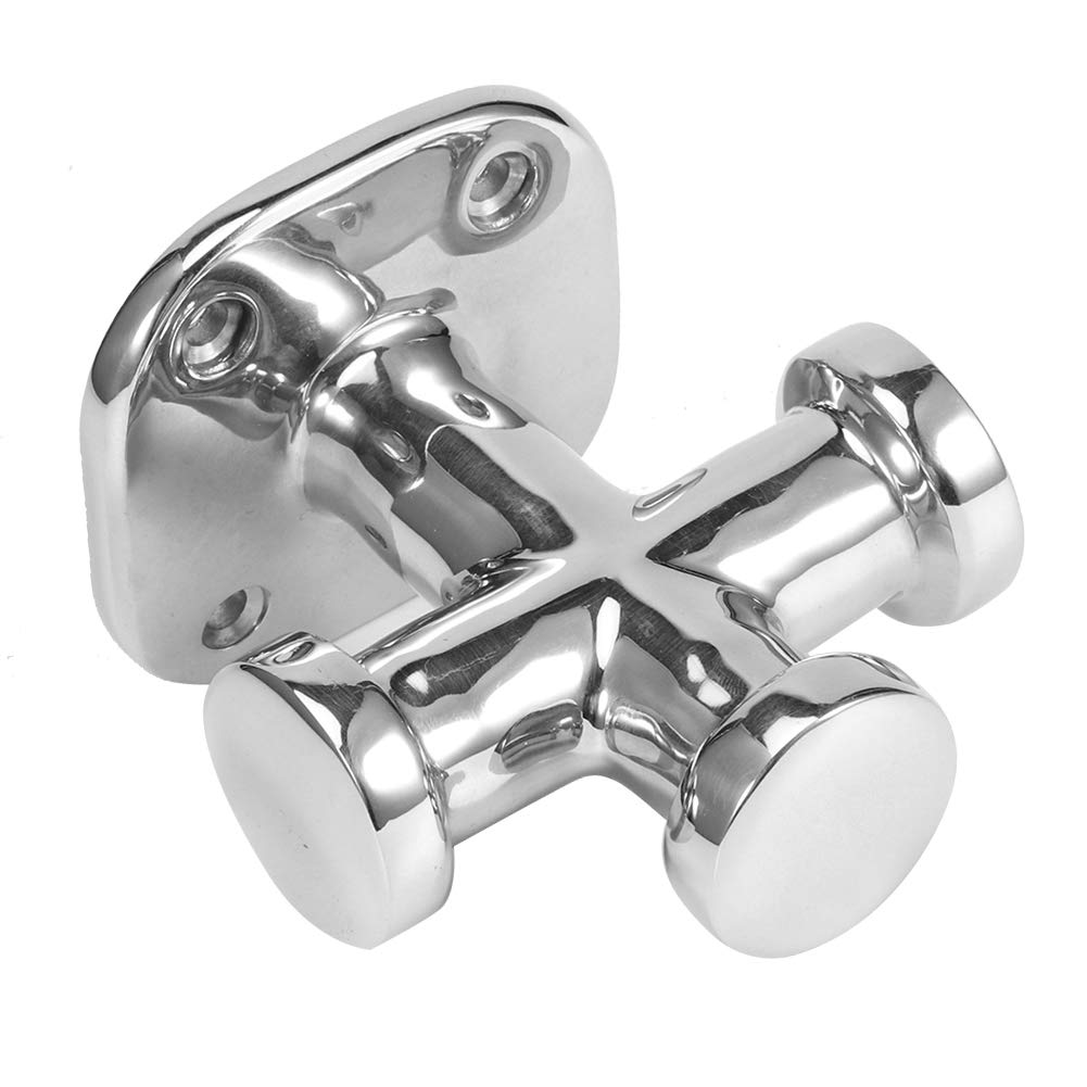 Elerose Boat Bollard, Marine Single Cross Bollard Mooring Bit Cleat 316 Stainless Steel 62x63x83mm Boat Deck Hardware