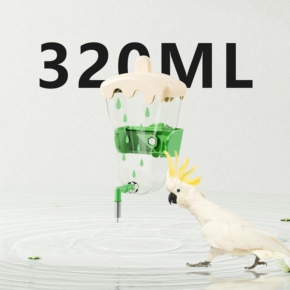 Spritzenfester Papageien-Wasserspender Auslaufsicher Große Kapazität Vogel-Wasserflasche Abnehmbar Hängend Vogel-Wassertrinker