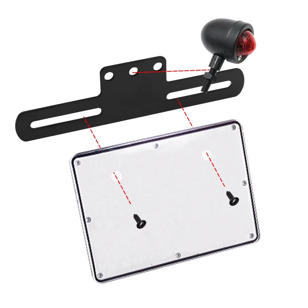 Ygmylandbb Motorcycle License Plate Stand Tail Lamp Bracket License Plate Holder Motorcycle License Plate