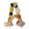 Pinets Brooch Pendant Letter A With Zircons