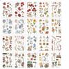 20sheets Retro Sticker Book Vintage Botanical Decor Stickers Decorative Scrapbook Stickers  Collage