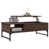 VidaXL Coffee Table, End Table with Adjustable Legs, Side Table Living Room Interior, Modern, Oak 845395