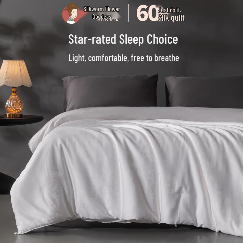 SILKUEEN Long-Strand Mulberry Silk Quilt