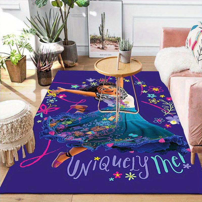 1pc Disney Encanto Pattern Carpet Area Rug Non-slip Carpet Hand Washable Floor Mat Suitable For Living Room Bedroom Home Decor