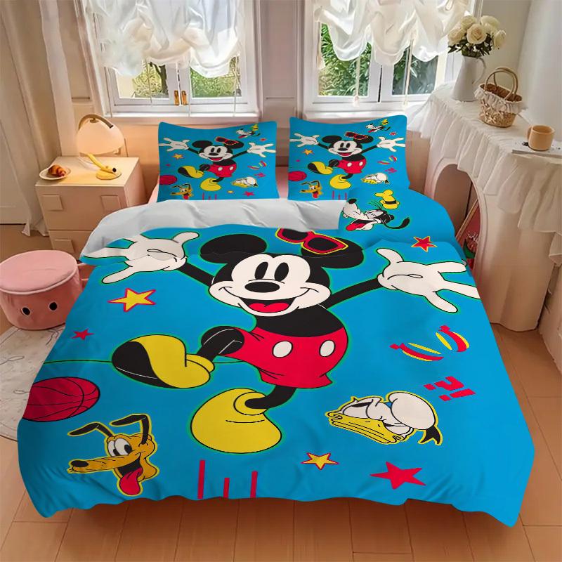 3pcs Set Mickey Mouse, Pluto, Donald Duck Print Bedding Quilt Cover, Soft and Comfortable Quilt Cover Suitable for Bedroom and Guest Room34
